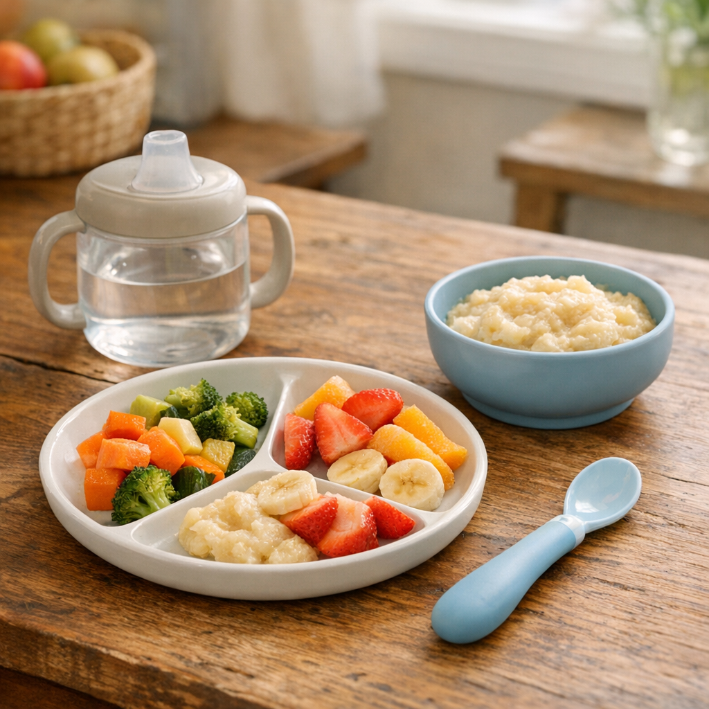 L’Alimentation pour un bébé de 12 mois s’organise sans tout peser