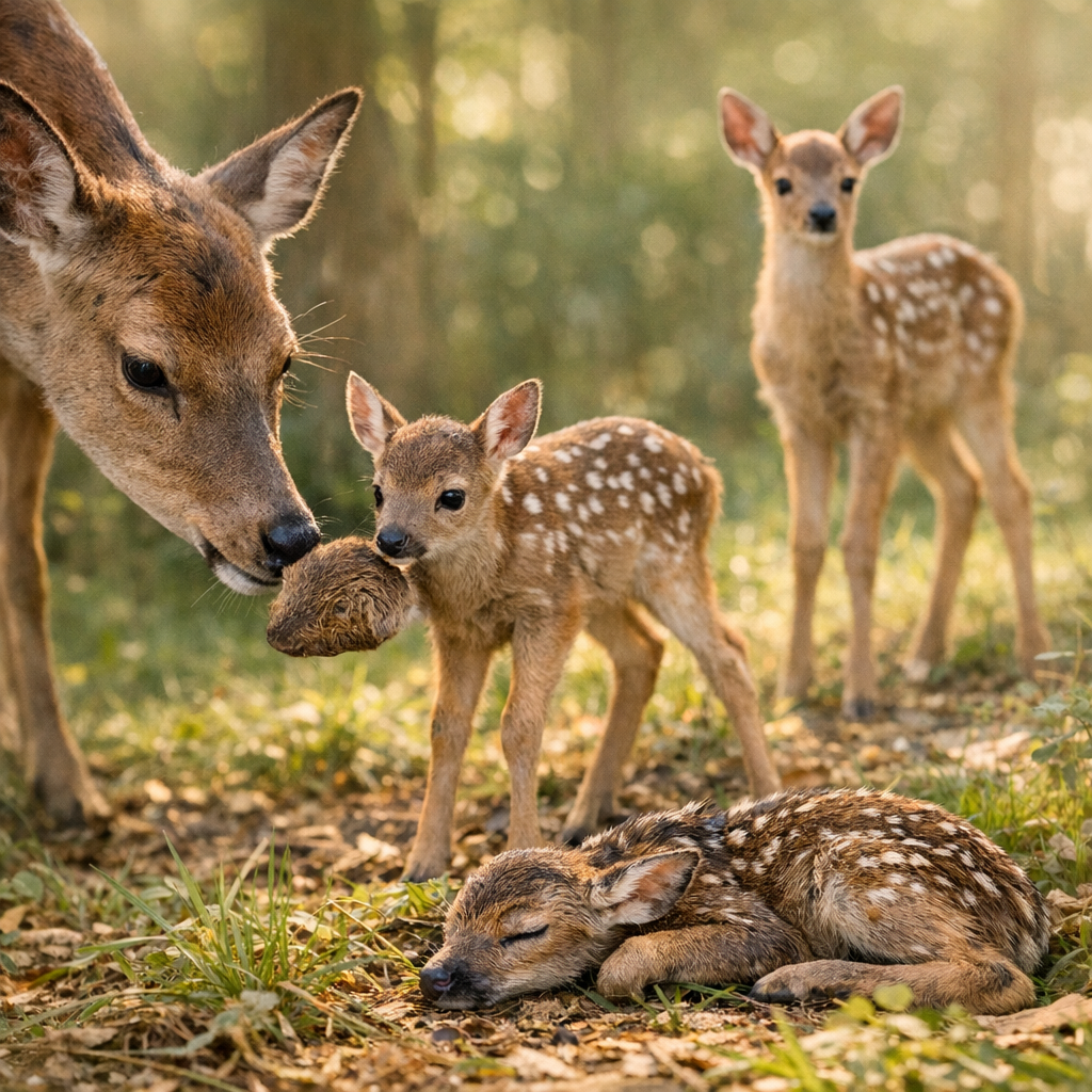 Comment grandit le faon après la naissance&nbsp;?