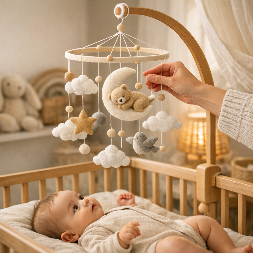Mobile bébé&nbsp;: critères de choix pour l’éveil, le sommeil et la décoration