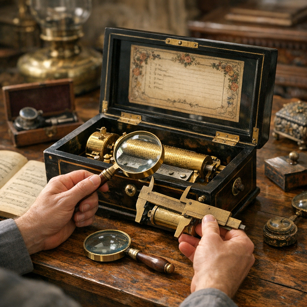 Méthode simple pour estimer une boîte à musique ancienne sans se tromper