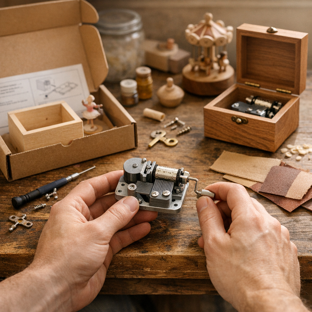 Comment faire une boîte à musique : kit, mécanisme et limites du fait-main