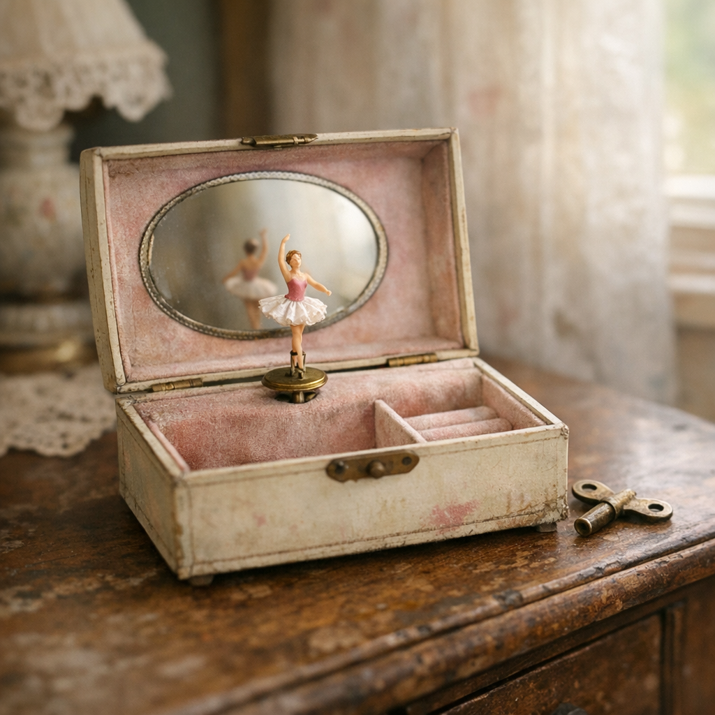 Une boîte à musique ballerine vintage mérite un vrai regard