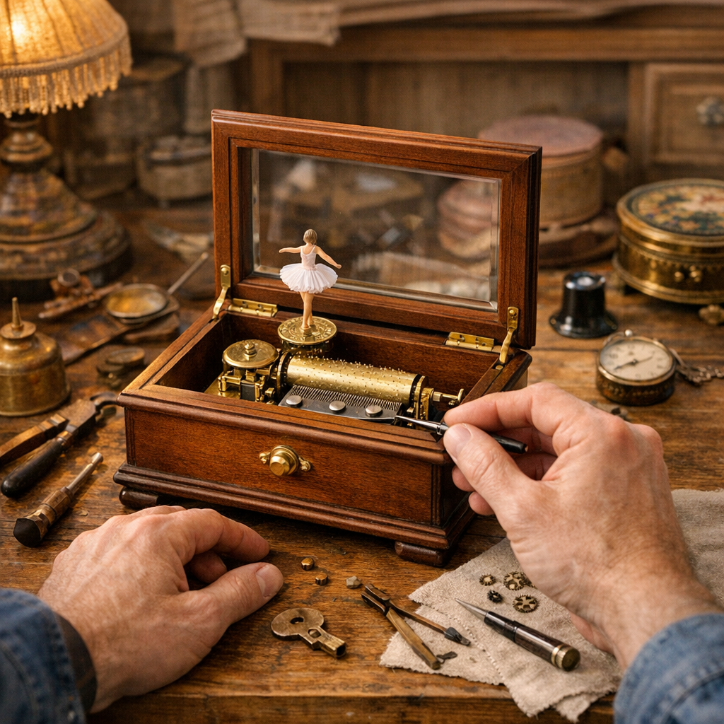 Installer et entretenir une boîte à musique ancienne ou inspirée rétro