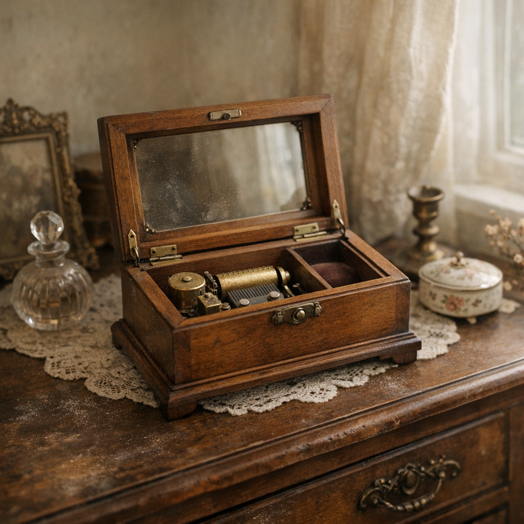 Une boîte à musique déco vintage donne une âme à la pièce