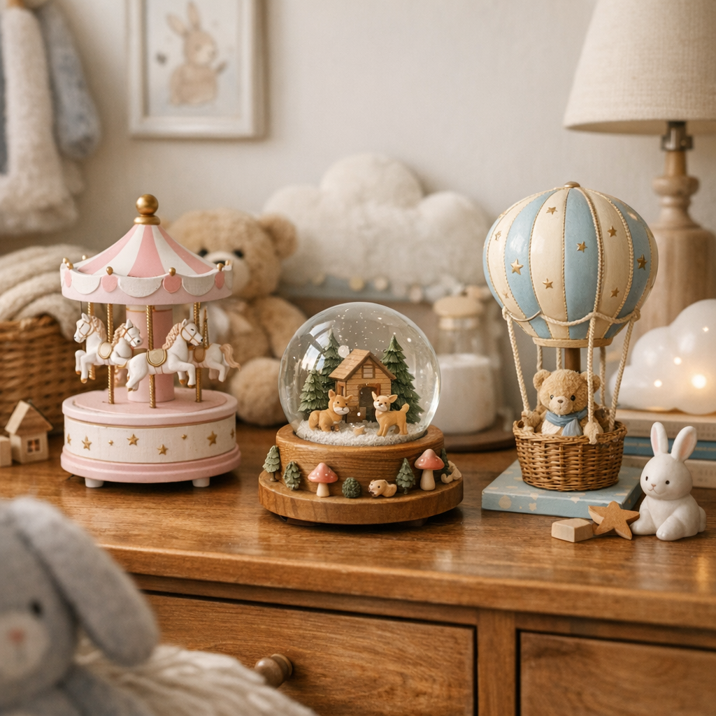 Boite à musique décorative : thèmes, formes et chambre d’enfant