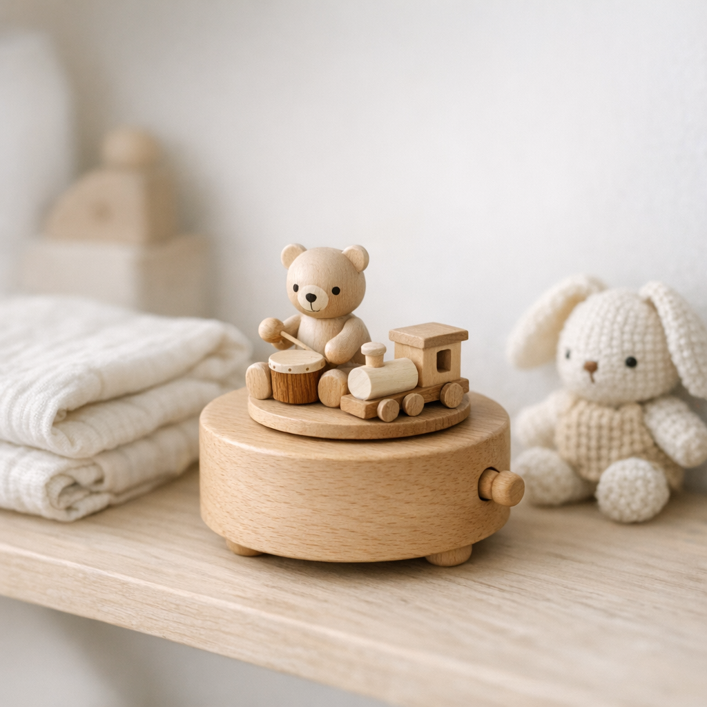 Une boîte à musique de naissance offre un rituel doux