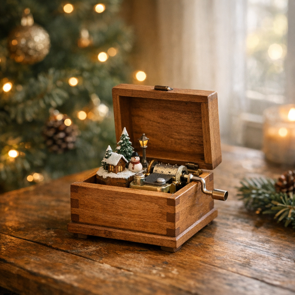 Une boîte à musique de Noël transforme l’attente en rituel