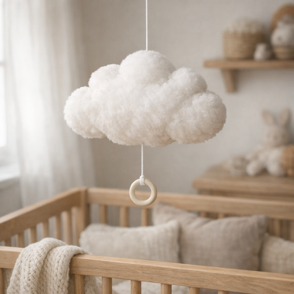 Une boîte à musique nuage apaise les petits rituels du soir