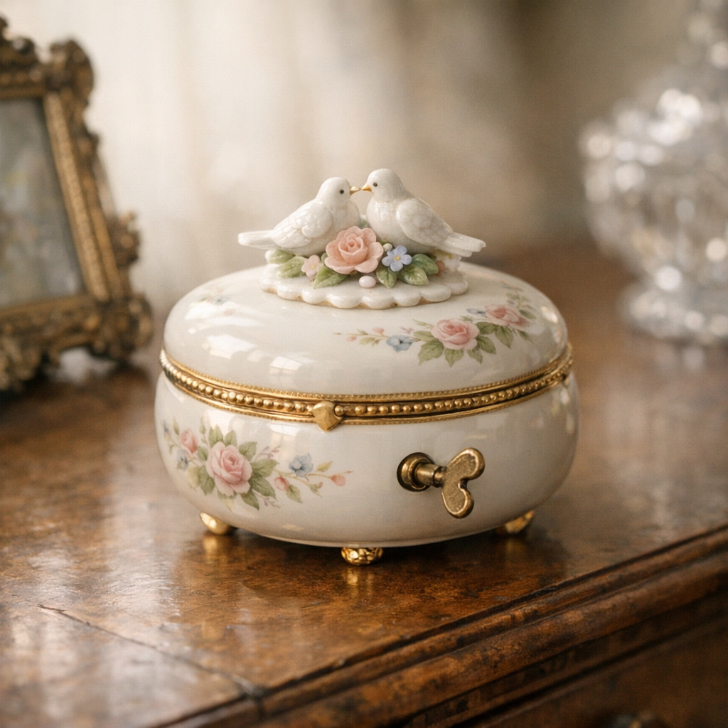 La Boîte à musique en porcelaine se choisit avec soin
