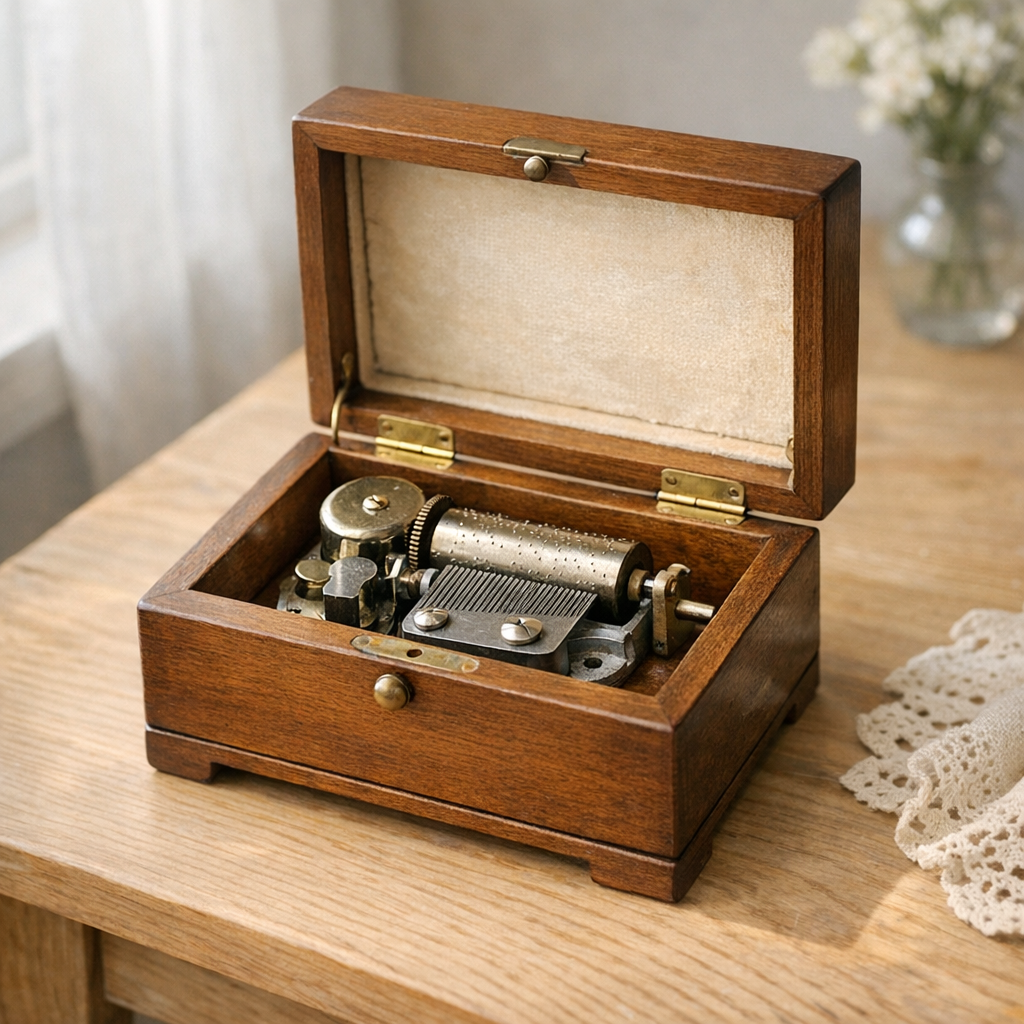 Une boîte à musique Sankyo se reconnaît par son mécanisme