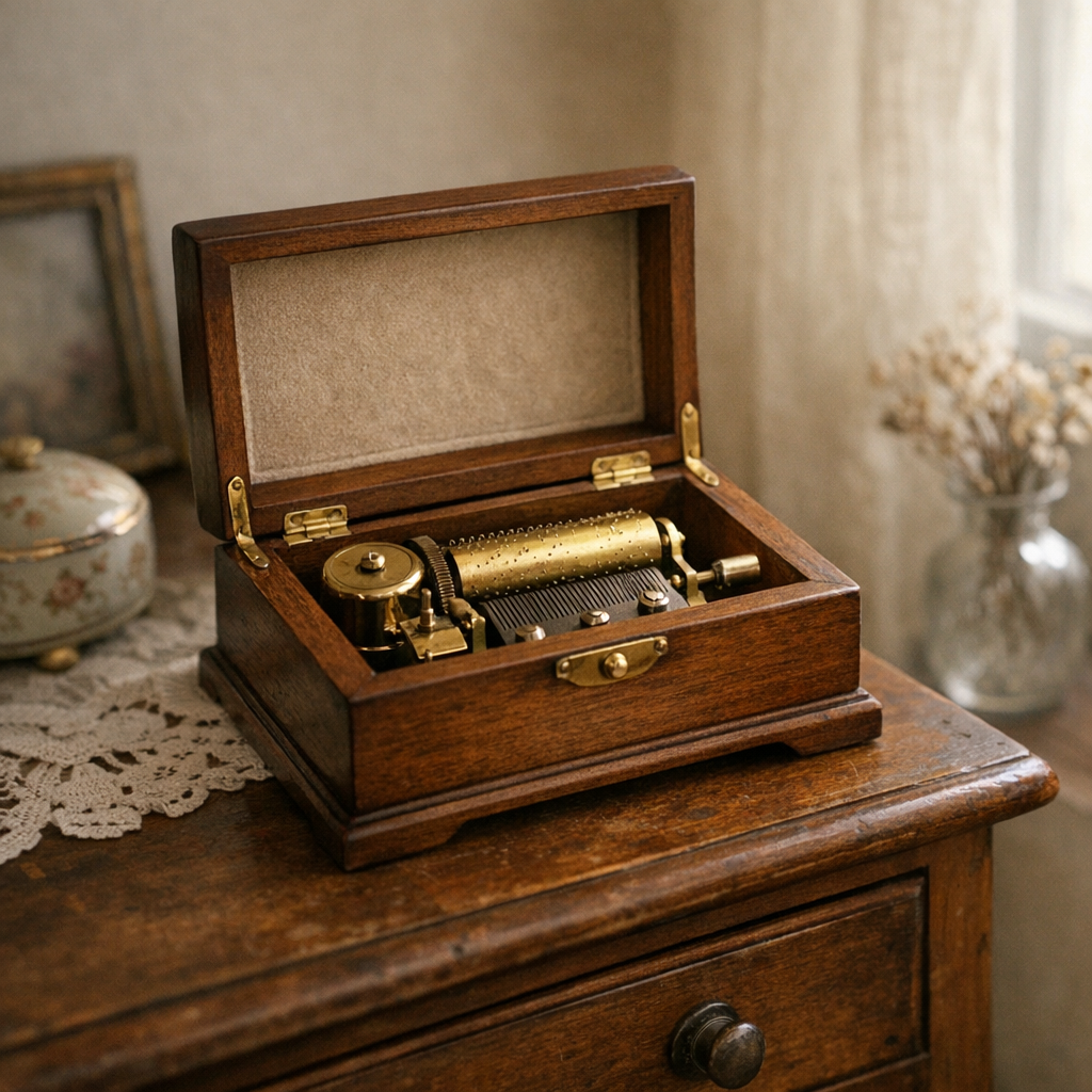 Une Boîte à Musique vintage se choisit à l’oreille et à l’œil