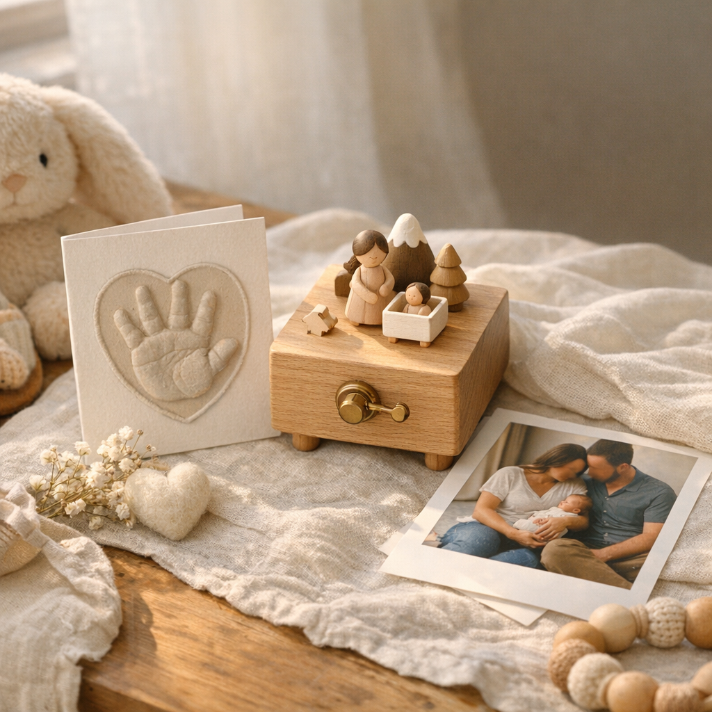 Des Cadeaux de Fête des Mères avec bébé qui gardent une trace