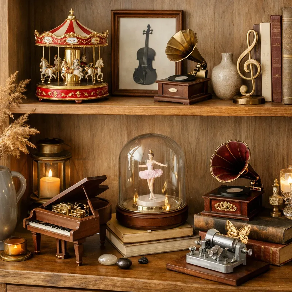 Composer une étagère déco autour d’un objet musical