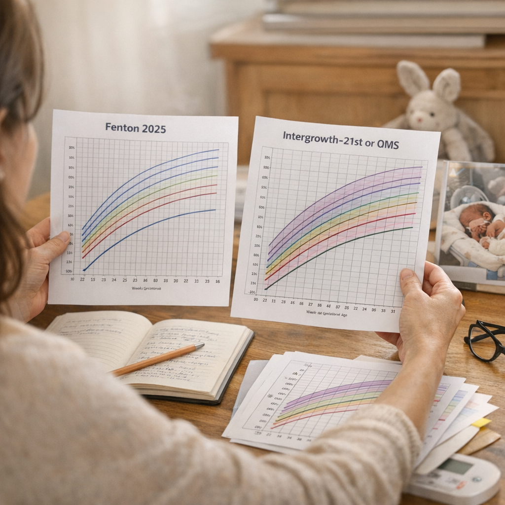 Fenton 2025, Intergrowth-21st ou OMS : comparer les courbes sans se perdre