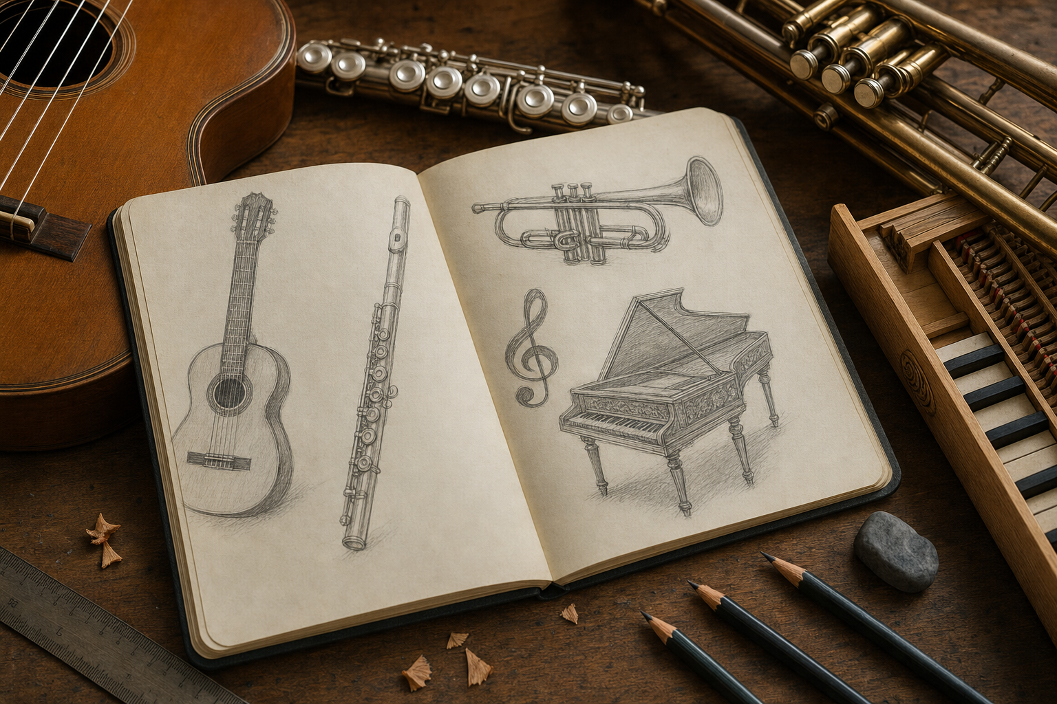 Un dessin d’Instrument de Musique révèle le geste qui le fait sonner