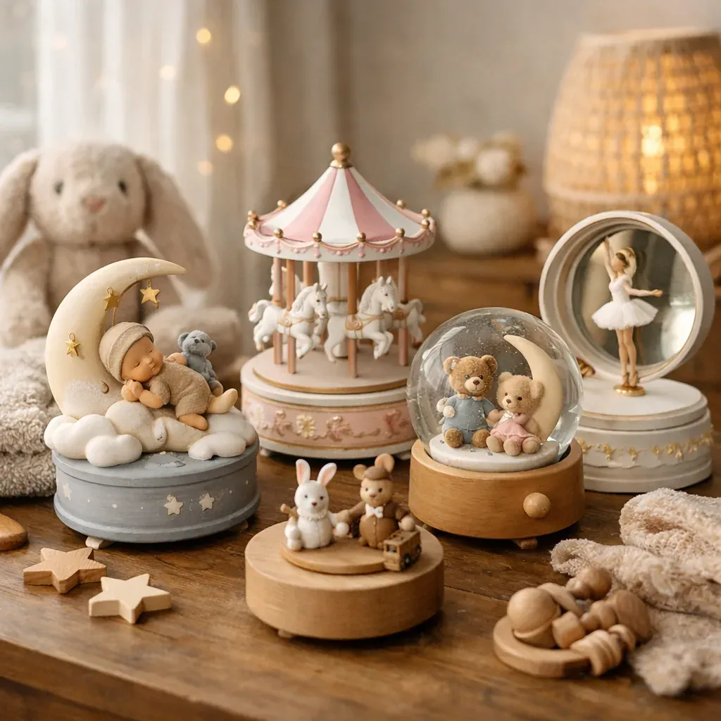 La boîte à musique bébé : un rituel doux à choisir avec soin