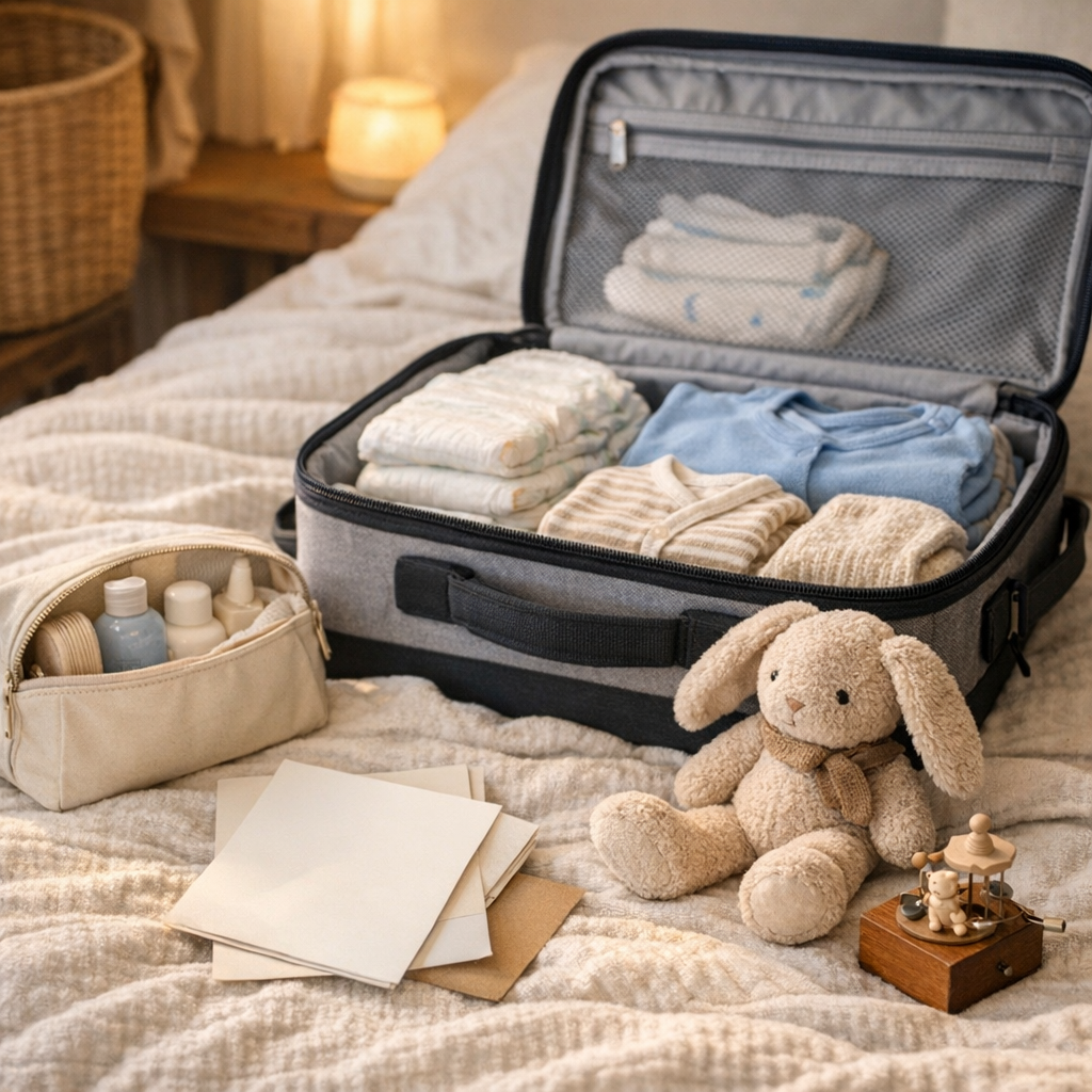 La liste bébé voyage : une valise légère sans oubli