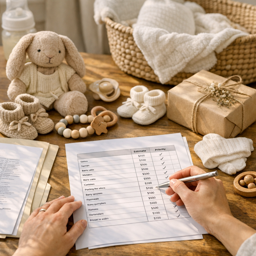 3. Budget naissance&nbsp;: tableau de prix sourcé pour prioriser les cadeaux