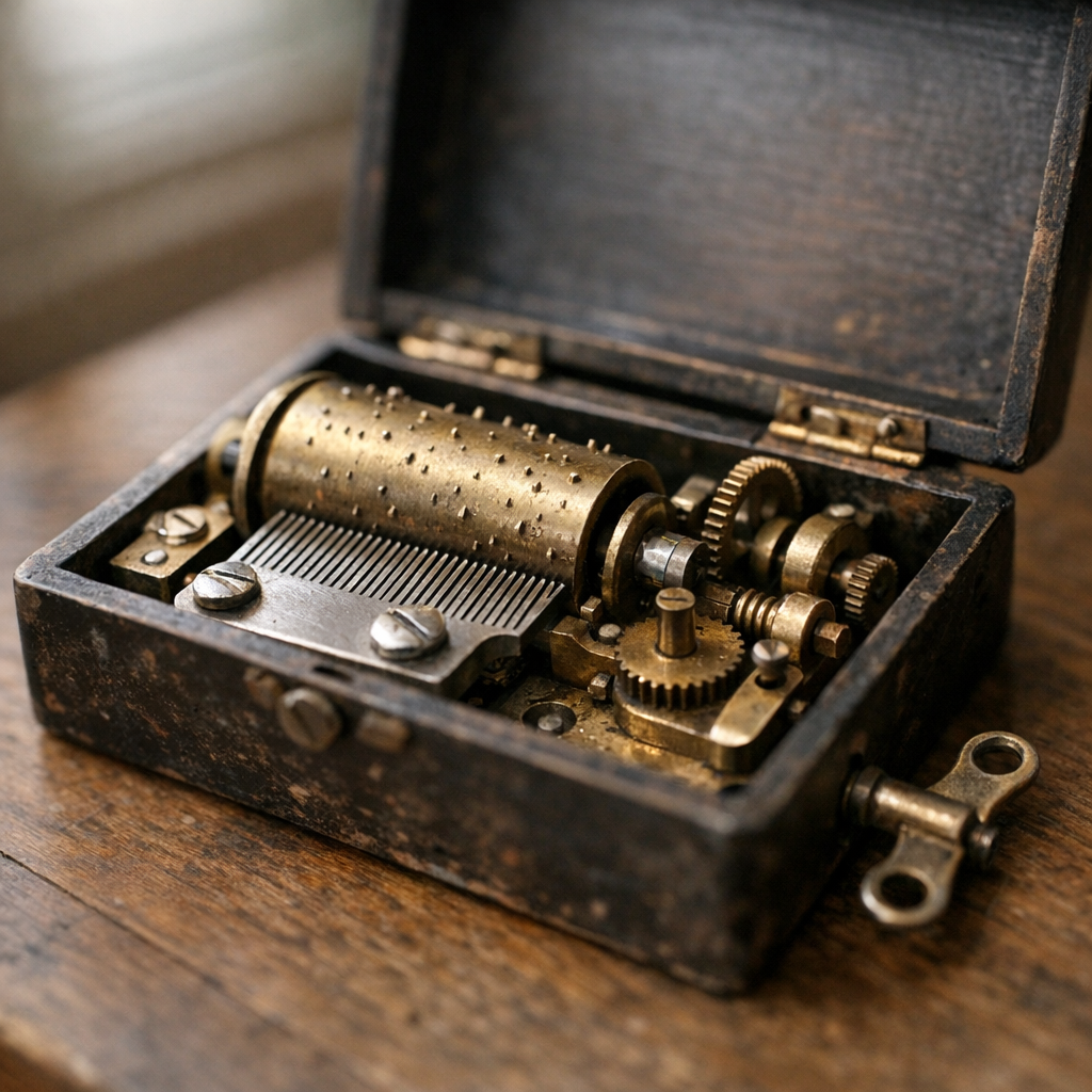 Le mécanisme de musique mécanique fait chanter les rouages