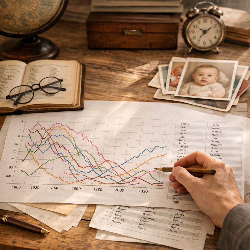 Classement des prénoms en France depuis 1900&nbsp;: lire les tendances