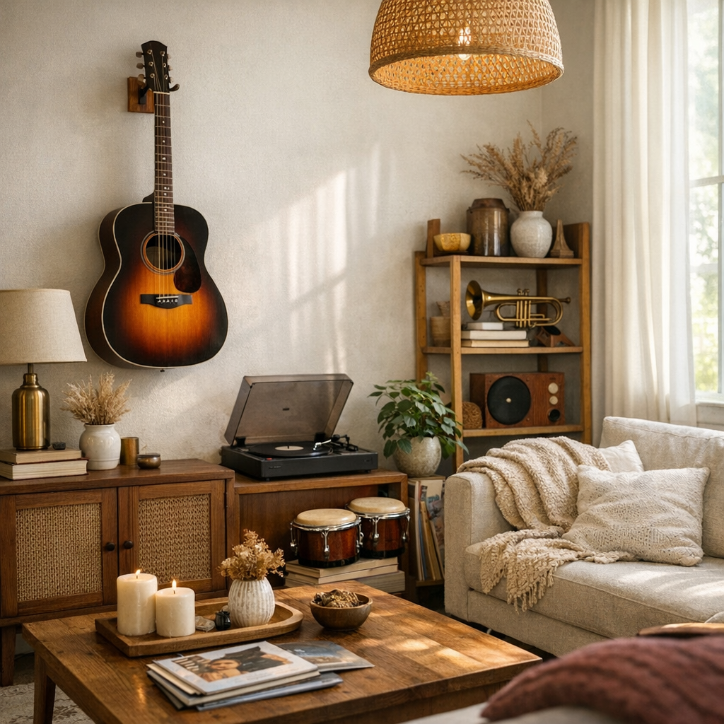 Où placer un objet musical pour qu’il reste décoratif et vivant ?