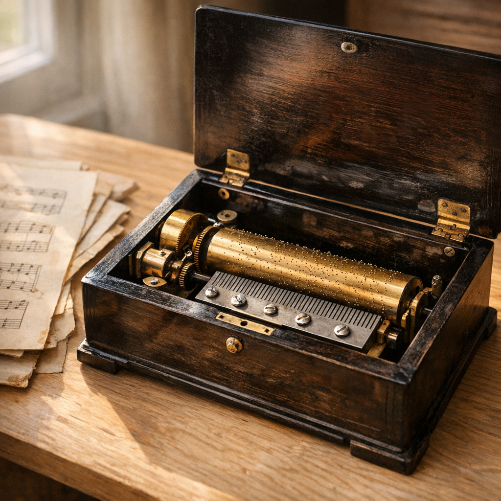 L’origine de la boîte à musique naît dans l’horlogerie