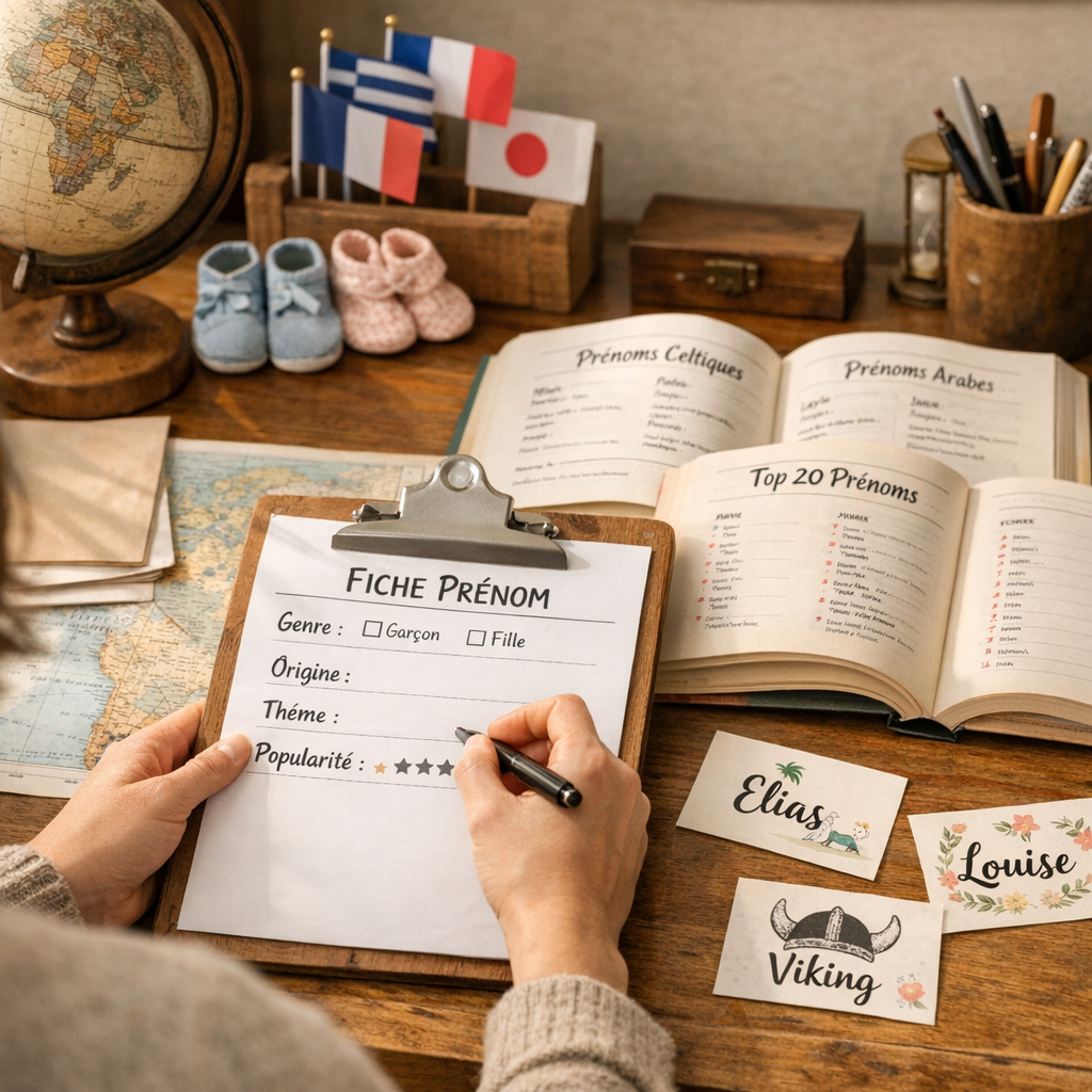 Critères d’une fiche prénom fiable : genre, origine, thème et popularité