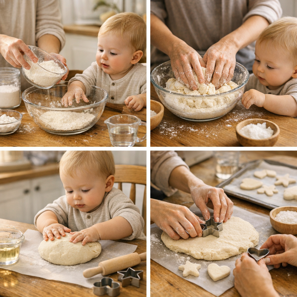 La recette de pâte à sel étape par étape avec bébé
