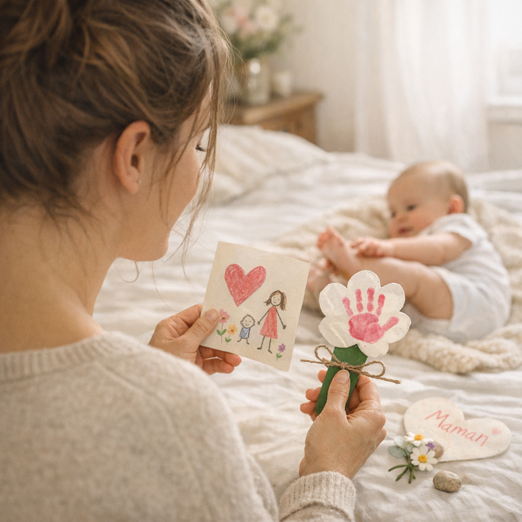 Comment faire un premier cadeau de Fête des Mères sans argent quand bébé est trop petit ?