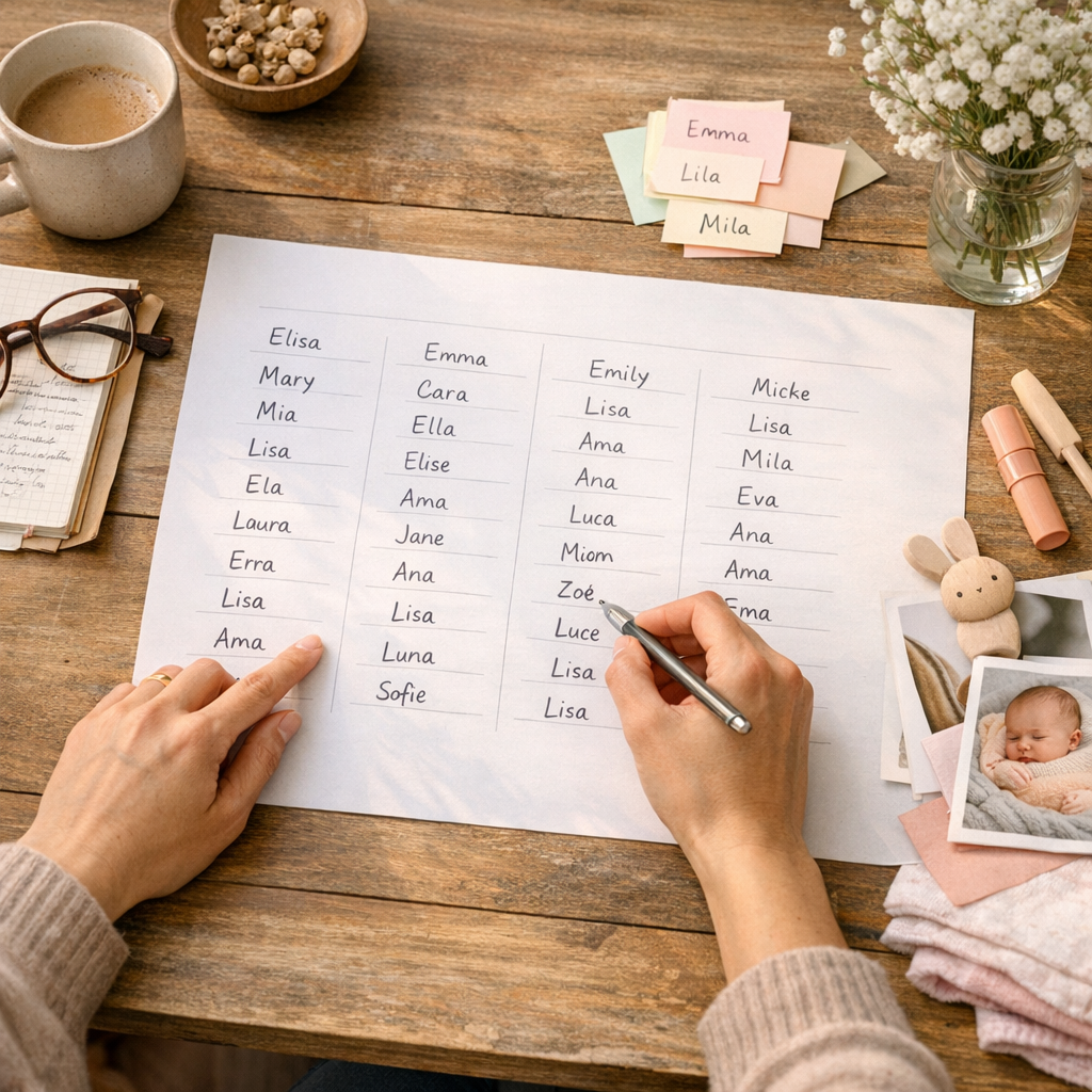 Tableau éditorial : 40 prénoms féminins en 4 lettres à comparer