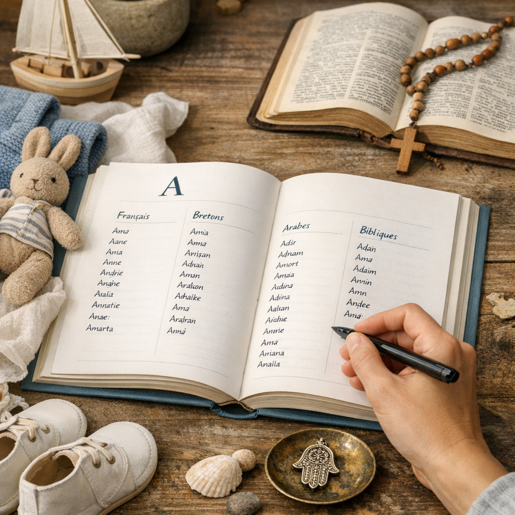 Liste de prénoms commençant par A : origines françaises, bretonnes, arabes et bibliques