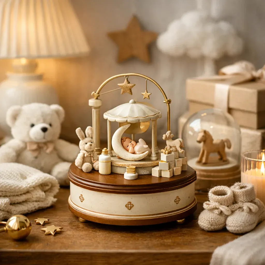 Une boîte à musique de naissance offre un rituel doux